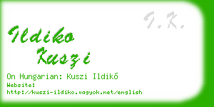 ildiko kuszi business card