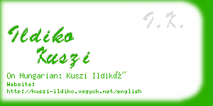 ildiko kuszi business card